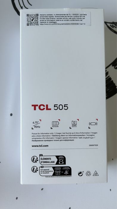 Smartphone TCL 505 szary space grey NOWY