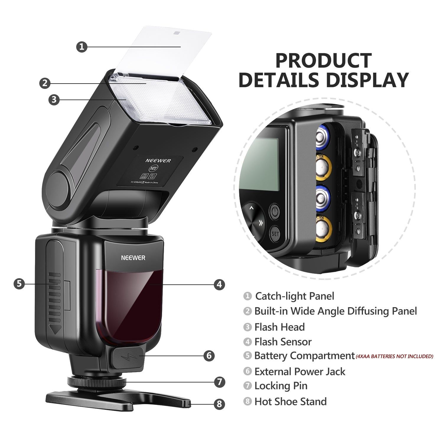 Flash Speedlite com visor NEEWER 750ii para SELADO Nikon