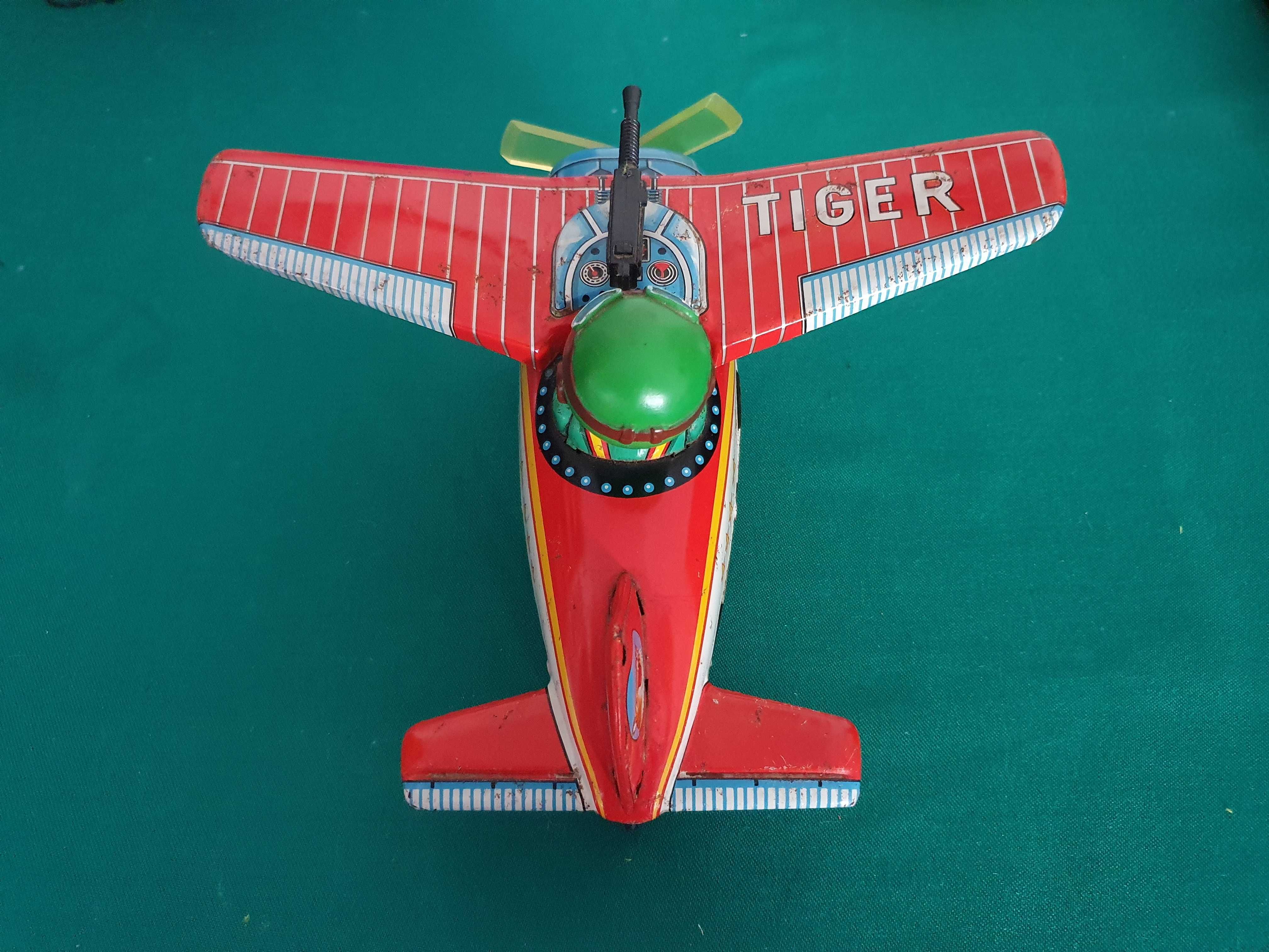 Tiger Plane, Modern Toys - Avião de Lata - Anos 60 - Japão