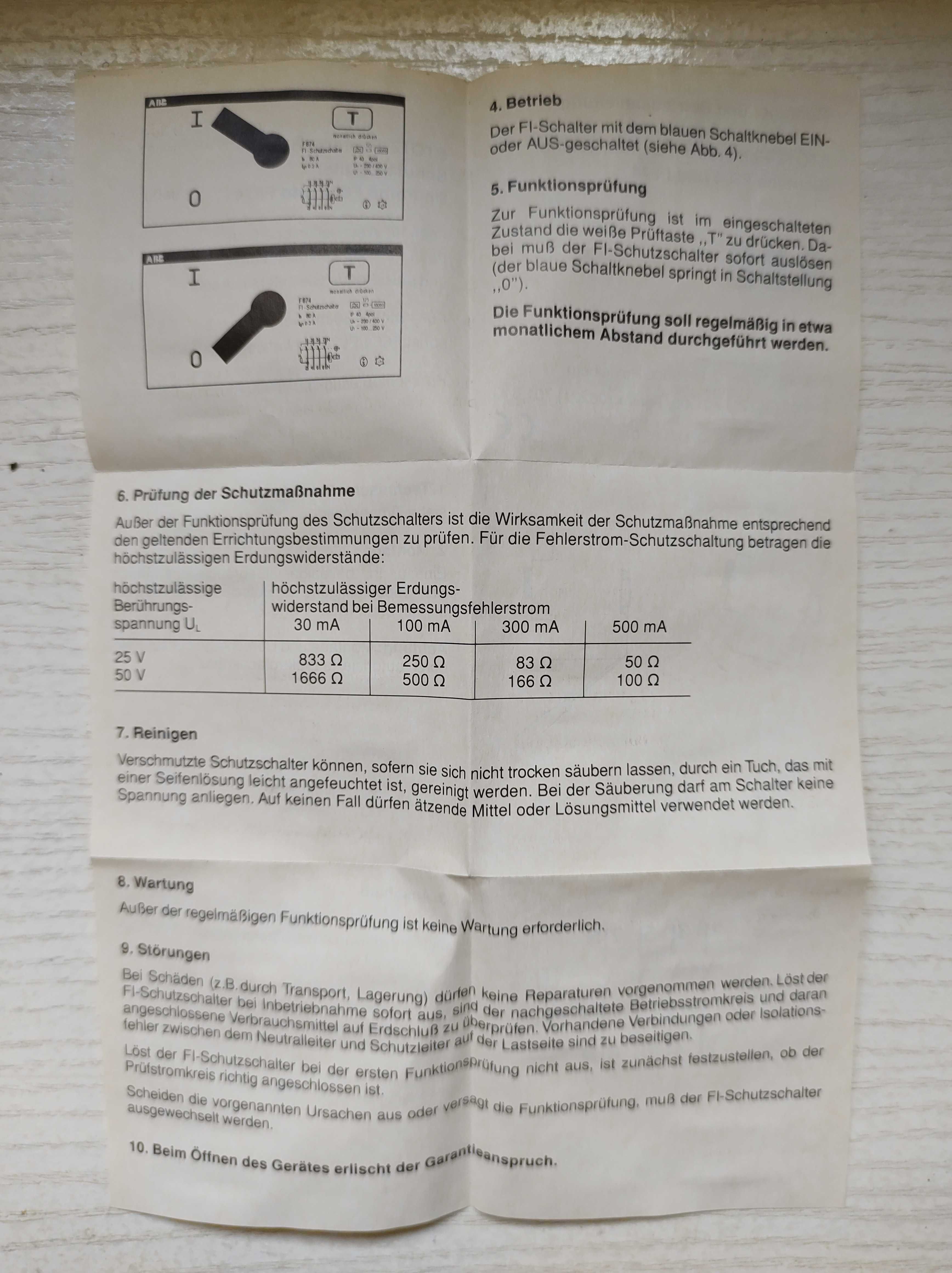 Interruptor Diferencial ABB 125A 0,300mA novo