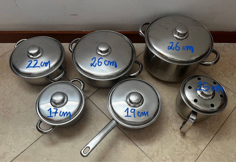 Conjunto de tachos inox
