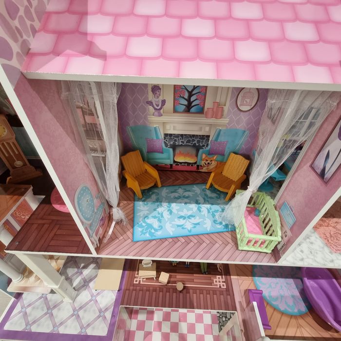 DUŻY Domek Piętrowy dla lalek KidKraft dla dzieci dziewczynki z drewna