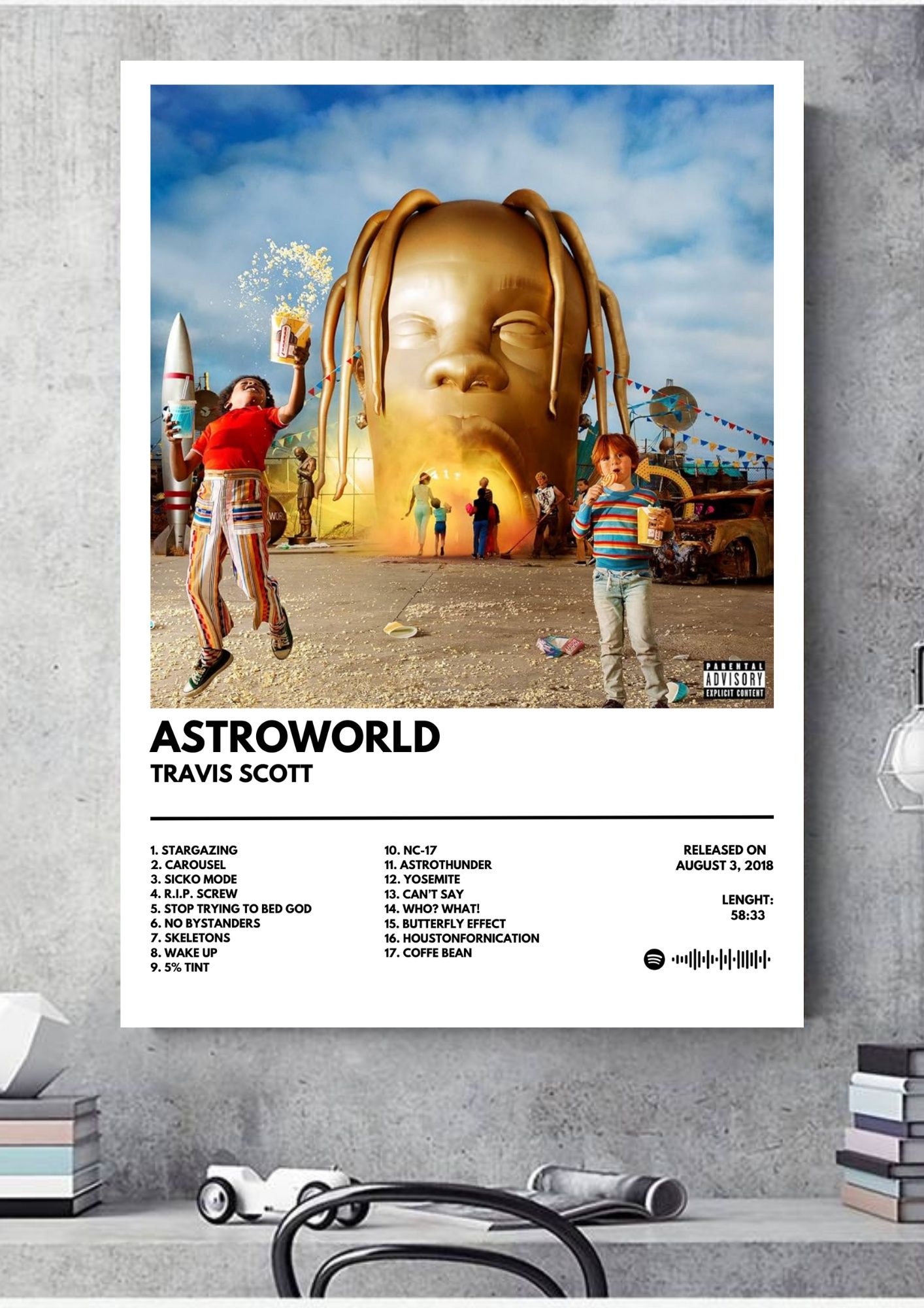 3 plakaty Astroworld Travis Scott