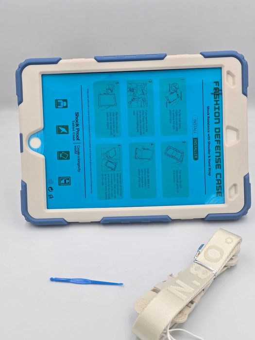 Etui Case Obudowa Ochronna iPad 10.2 Cala 21/20/19 z paskiem niebieski