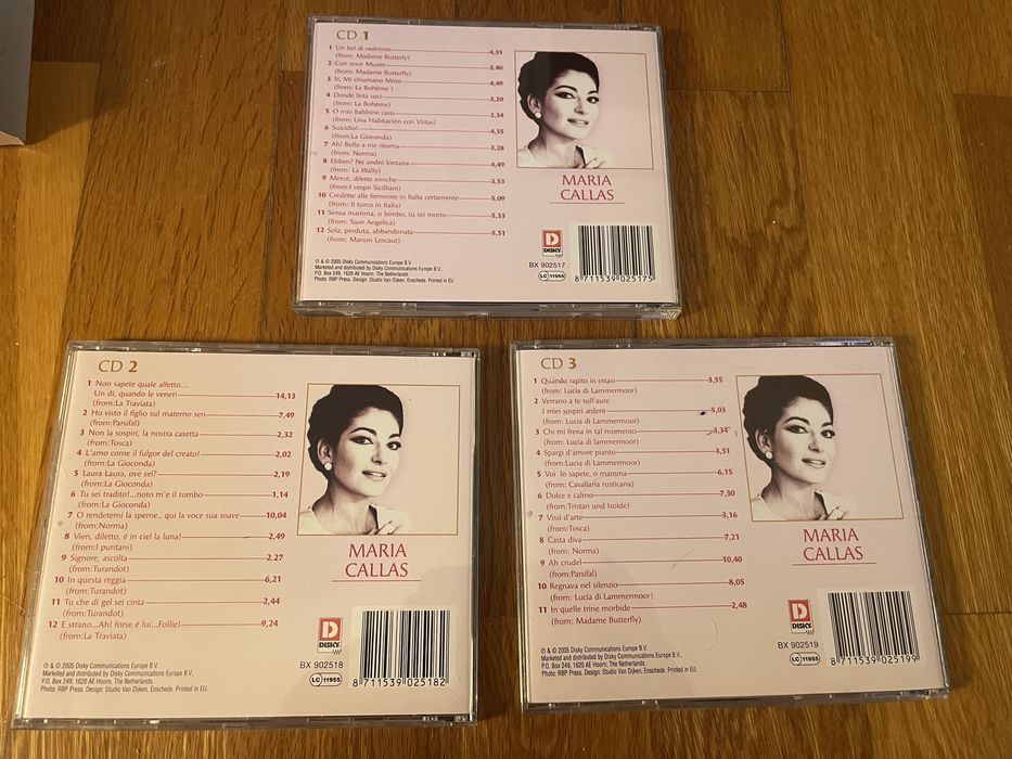 3 cd’s de Maria Callas