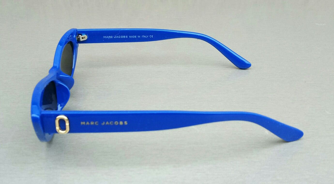Marc Jacobs стильные узкие женские солнцезащитные очки синие