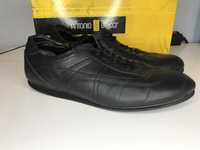Мужские кожаные кроссовки Antonio Biaggi чёрного цвета 28см
