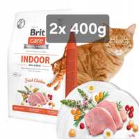 Brit Care 2x 400g + Gratis, Indoor Pokarm 800g Stress Koty Wrażliwe