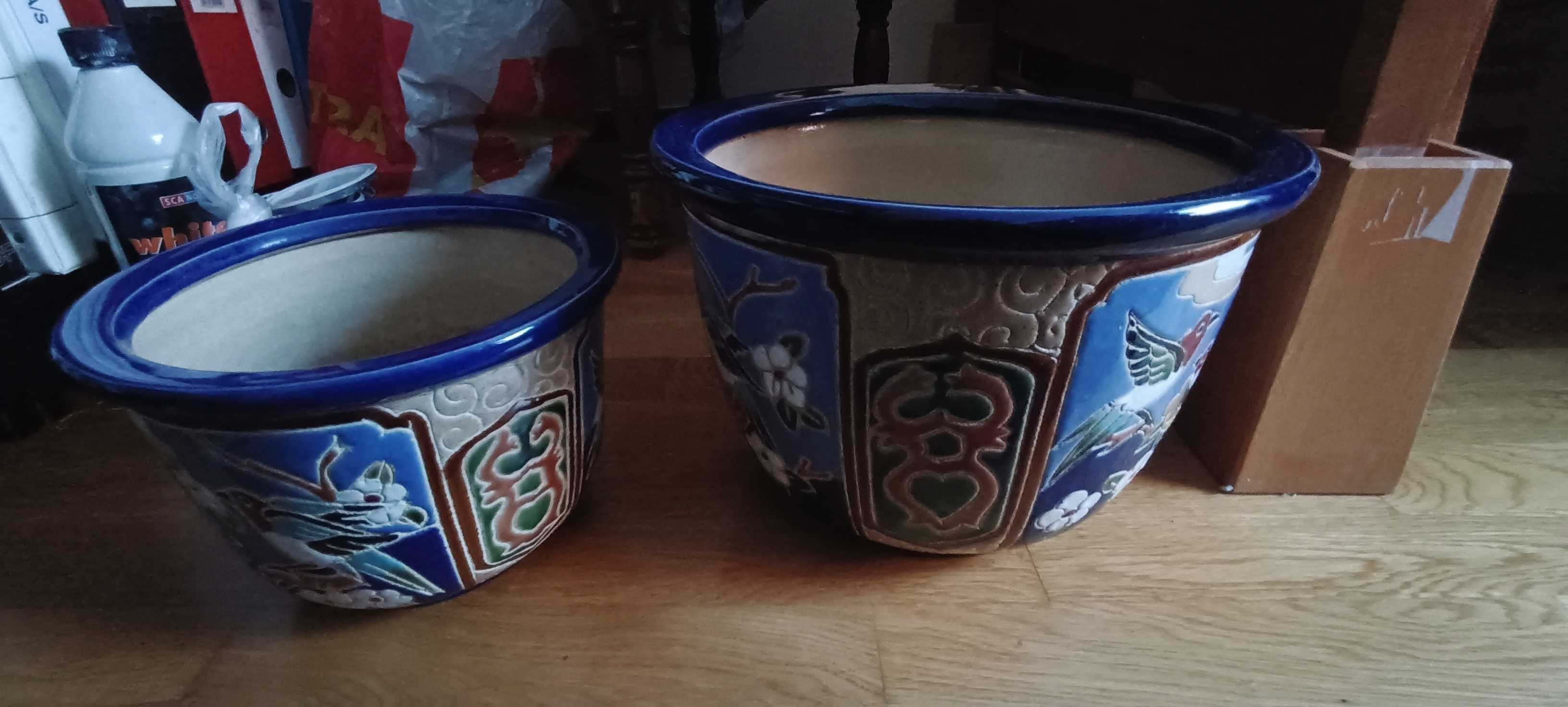 DWIE donice ceramiczne