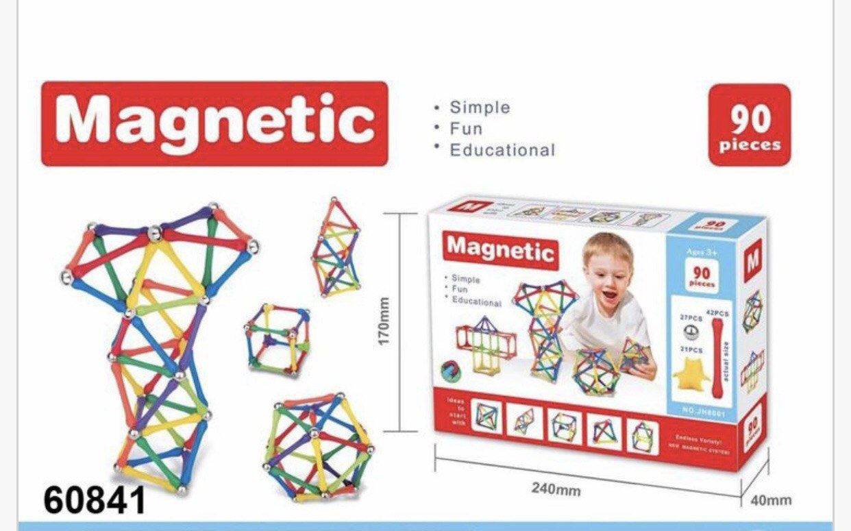 Klocki magnetyczne 90 el.