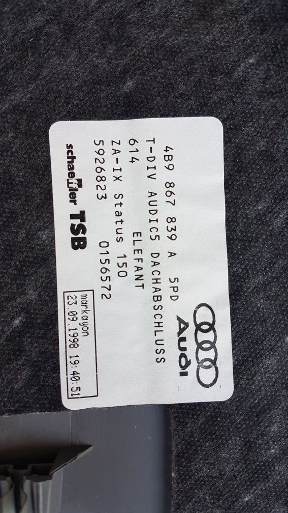 Audi A6 C5 kombi / avant tarcze klock ATE tłoczki hamulce boczki