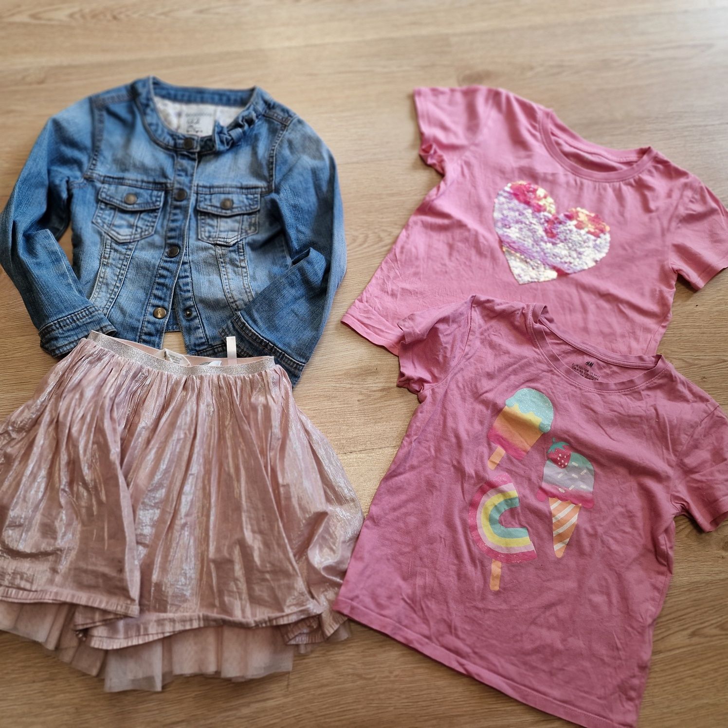 Zestaw ubran h&m reserved wiosna 122 kurtki