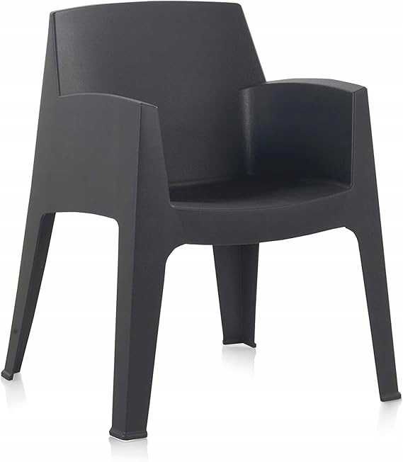 Krzesło ogrodowe Shaf Master z możliwością układania w stos, antracyt