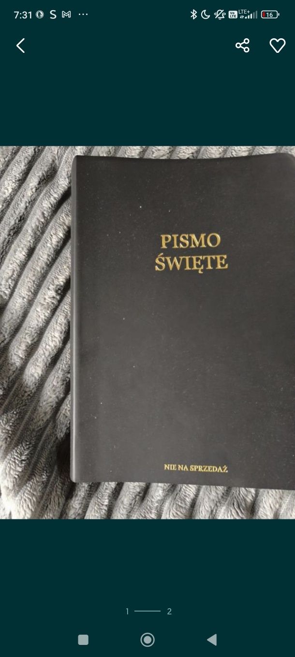 Sprzedam nowe Pismo Święte Nowy i Stary Testament .