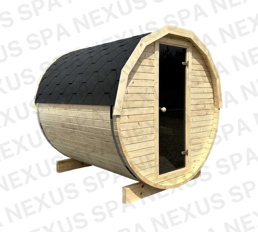 Sauna Ogrodowa Beczka Ruska Bania 2m Dowolna Konfiguracja Cenowa