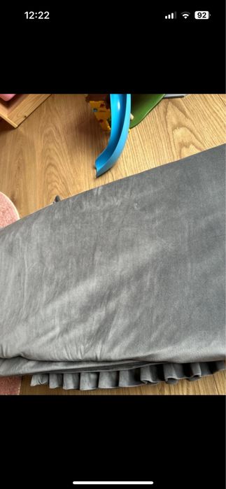 Zaslony gotowe welurowe szare