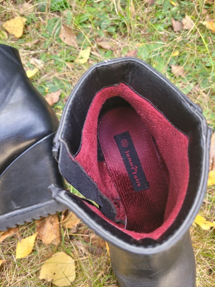 Buty kozaczki na koturnie 37
