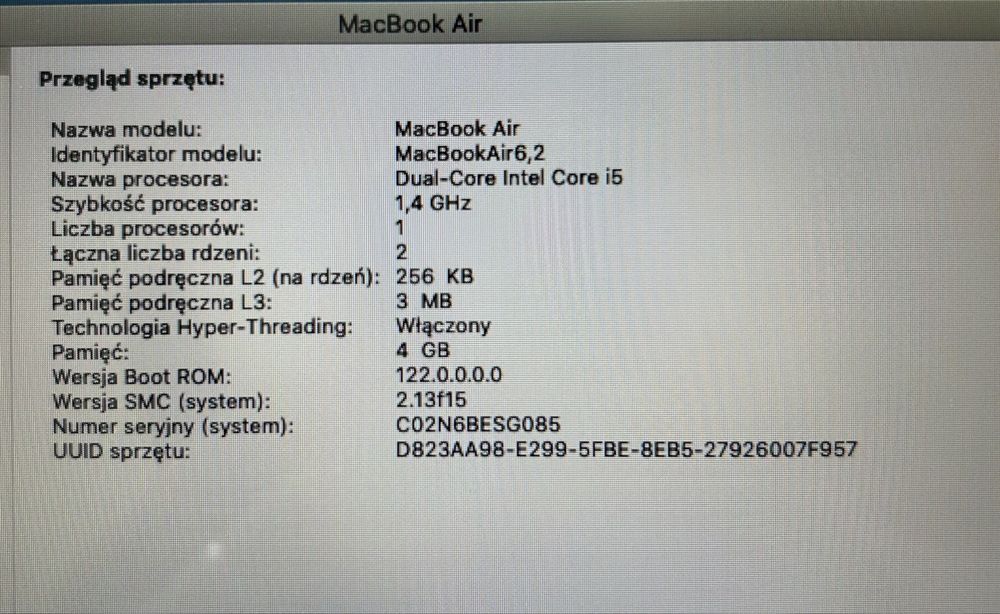 Macbook Air early 2014