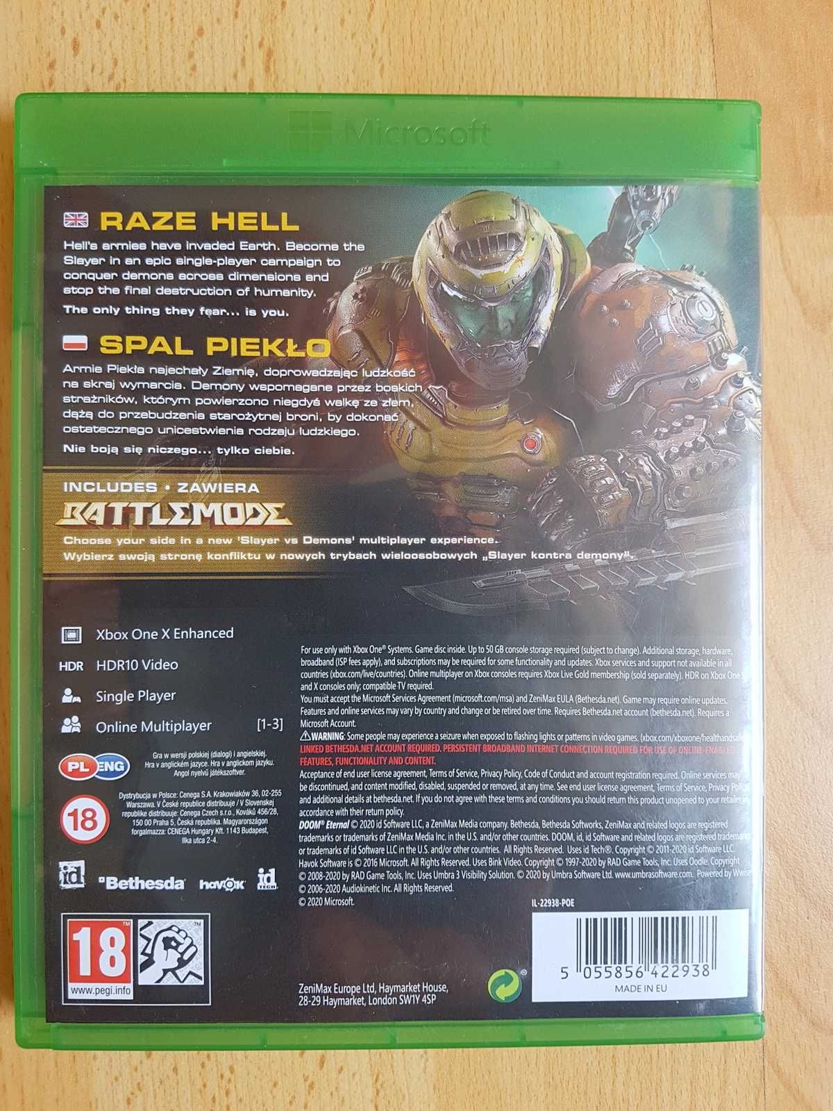 Doom Eternal na Xbox One S X wersja PL
