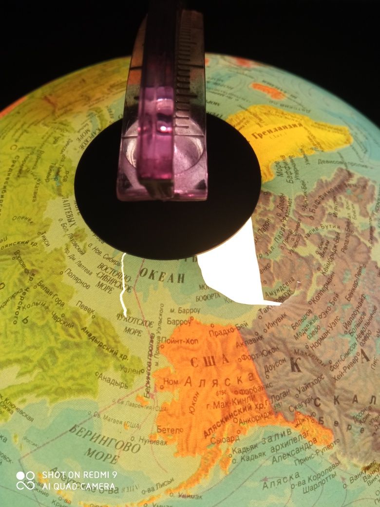 Лампа - карта  мира