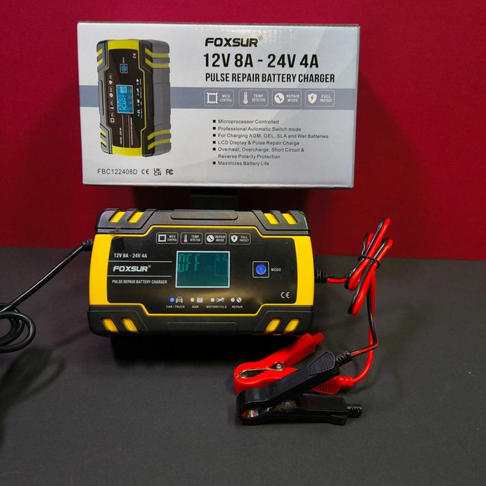 Автоматическое зарядное устройство для аккумуляторов 12В 8А испульсно