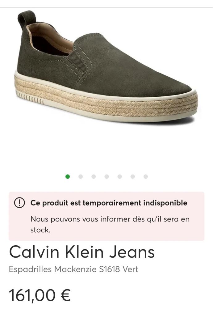 Calvin Klein, 45 р, 29,5 см, нові, оригінал, Мокасини еспадрилі