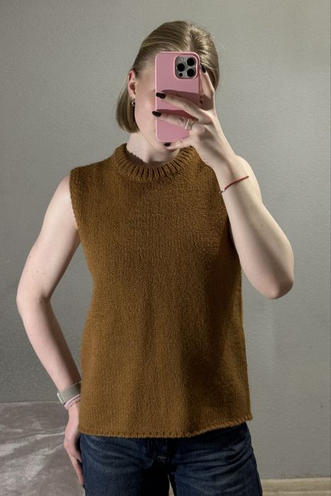 Жилетка zara в кольорі кемел