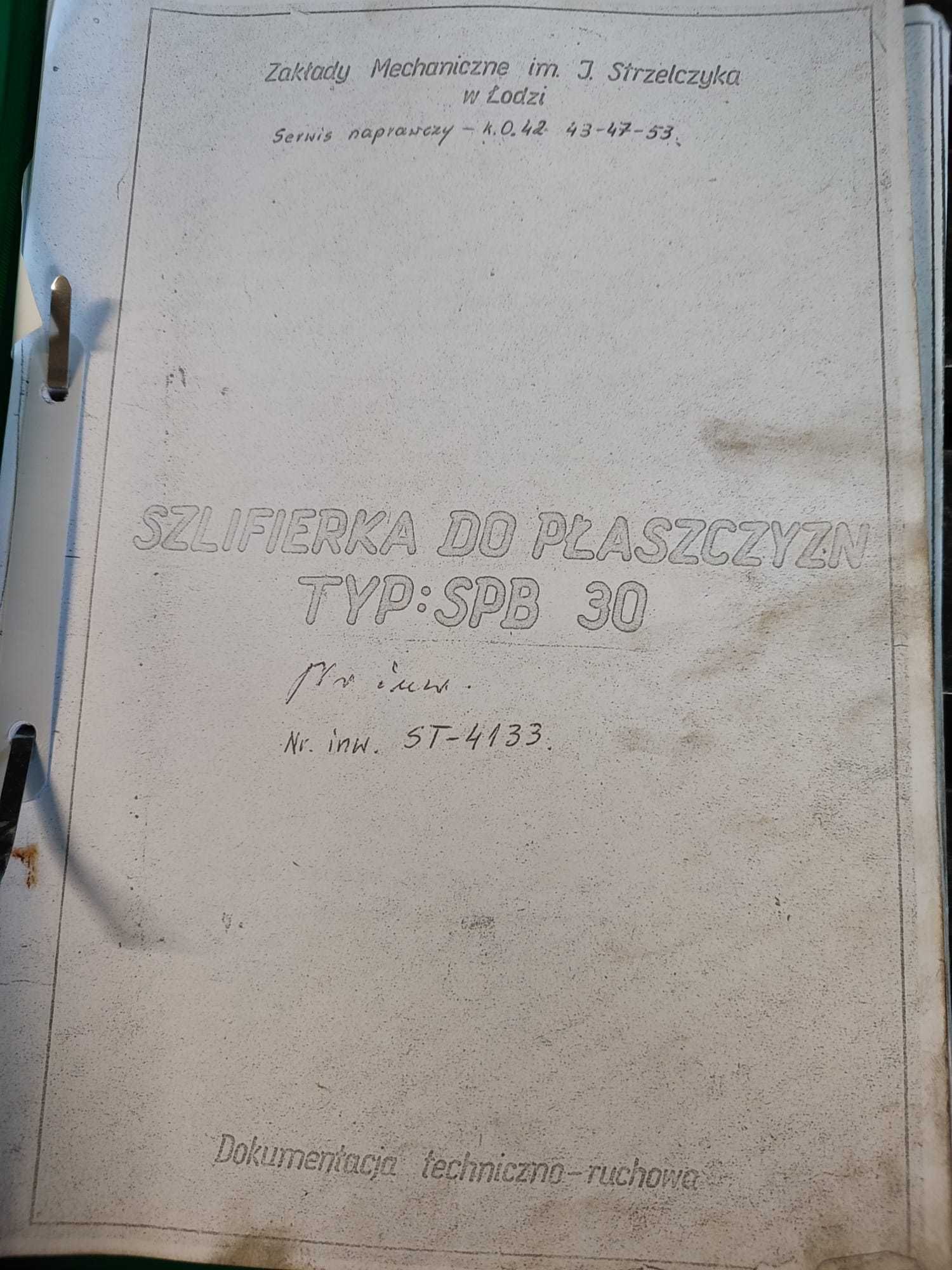 Szlifierka do płaszczyzn SPB 30
