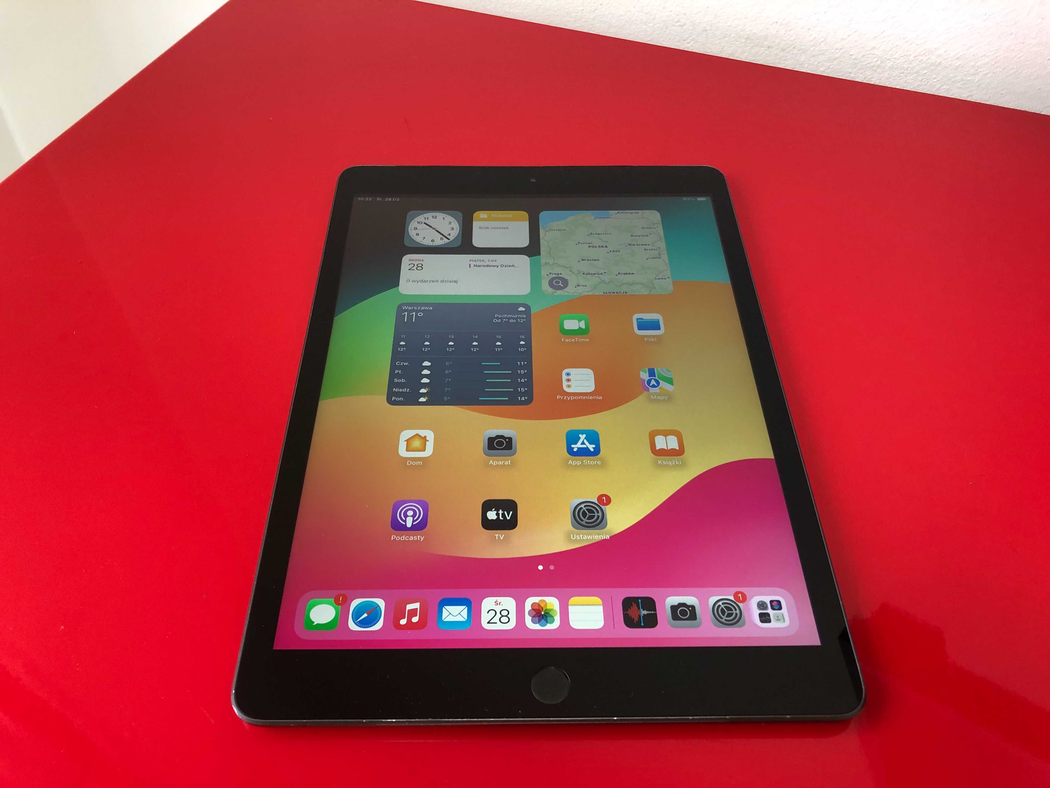 Apple iPad 7 A2198 10" 128GB Wi-Fi SIM Klasa A Bateria 8h na Youtube