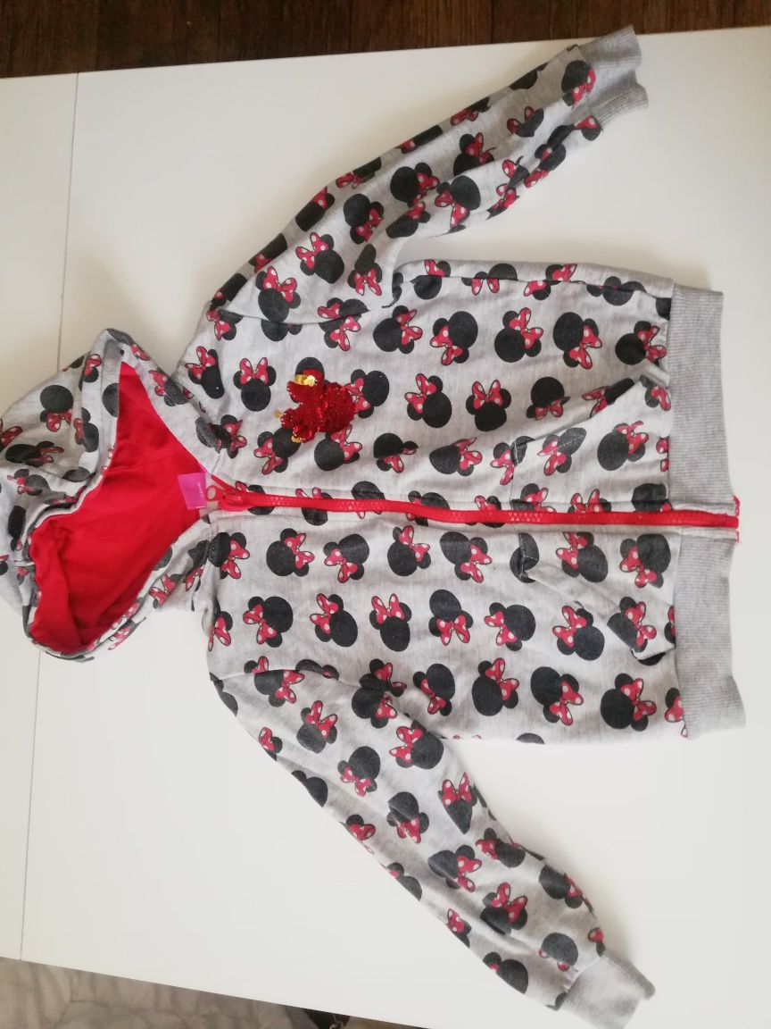 Bluza z kapturem, spodnie myszka minnie r 110