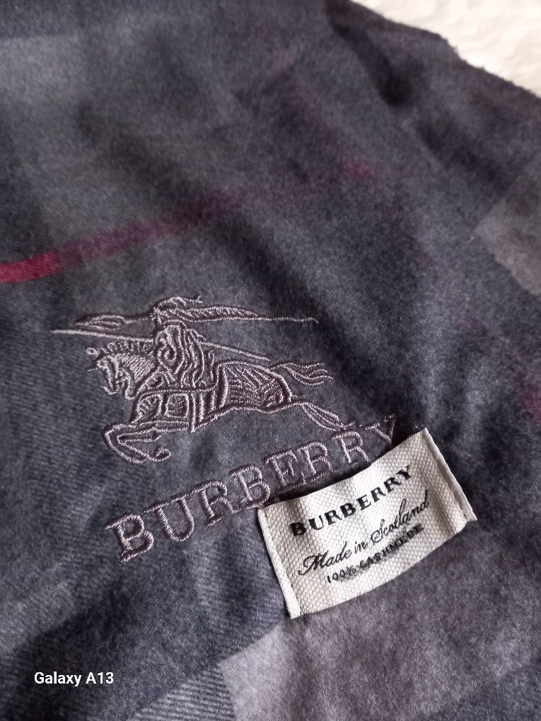 Oryginalny szalik duży burberry kaszmir