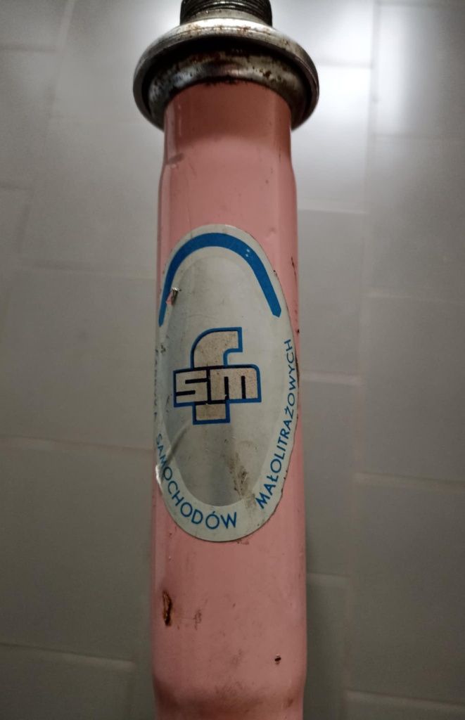 Stara rama rowerowa flaming różowa PRL Romet Wigry