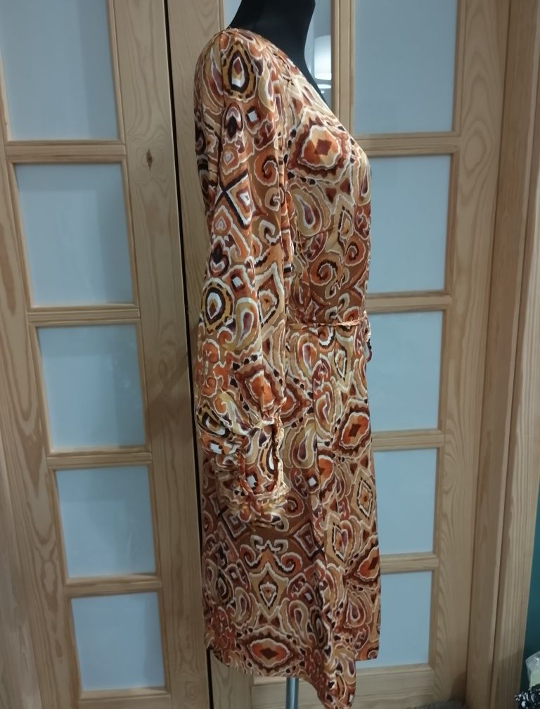Bodyflirt damska sukienka satynowa jesienny wzór 42
