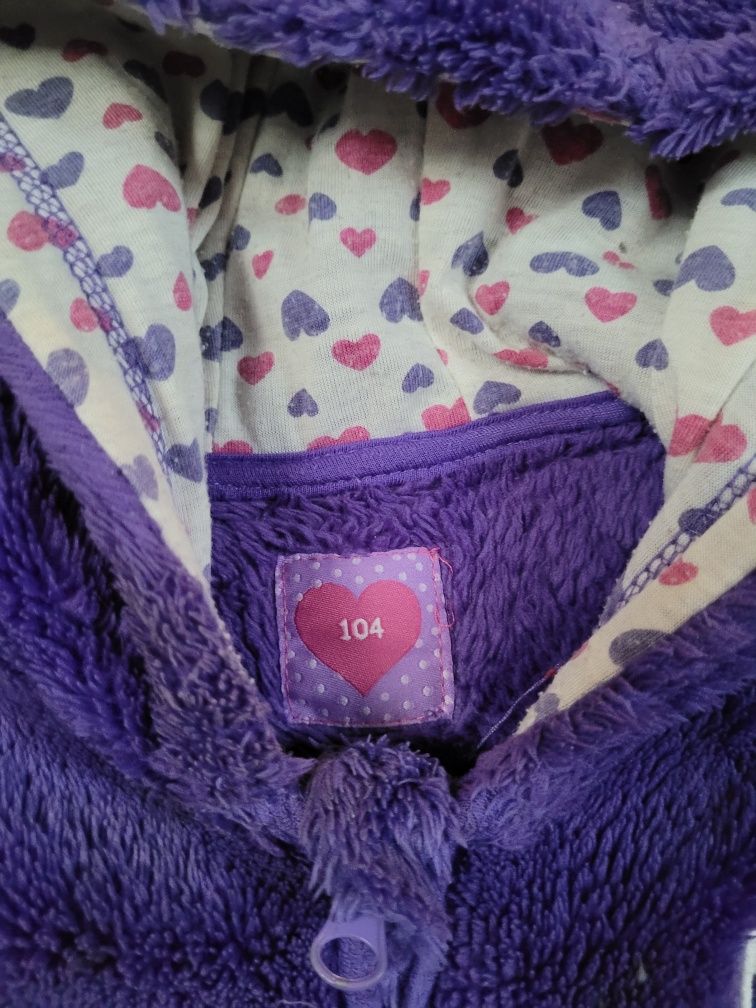 Ciepła fioletowa bluza 104