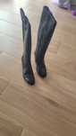Bota Preta de cano alto nr 39 de Pele - Marca Bianca