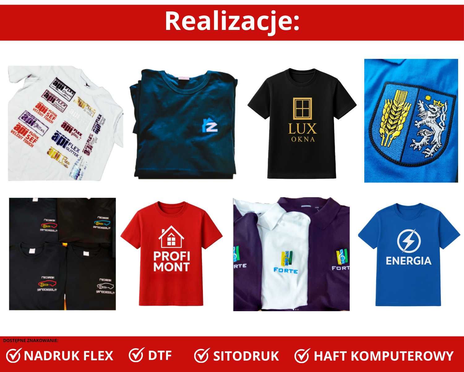 ++Pakiet 10 koszulek z nadrukiem TWOIM LOGO 100% Bawełna MEGA JAKOŚĆ++