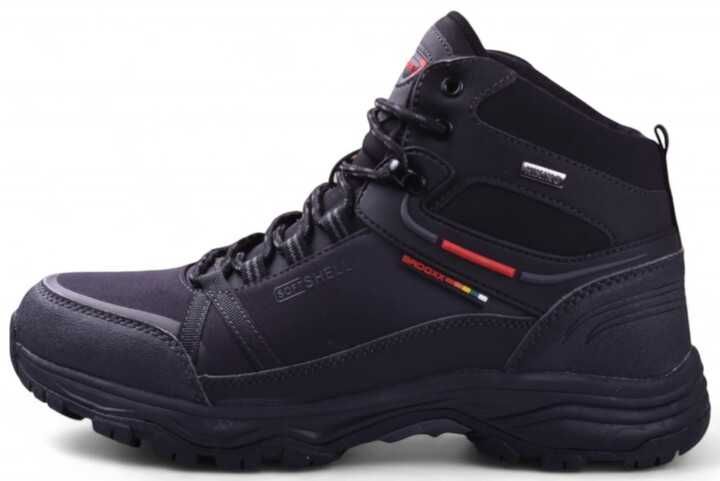Buty Męskie Zimowe BADOXX SoftShell za kostkę Czarne r.43 wys.24h