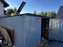 Garaż blaszak 3x5 instalacja elektryczna + kostka Garaż budowlany