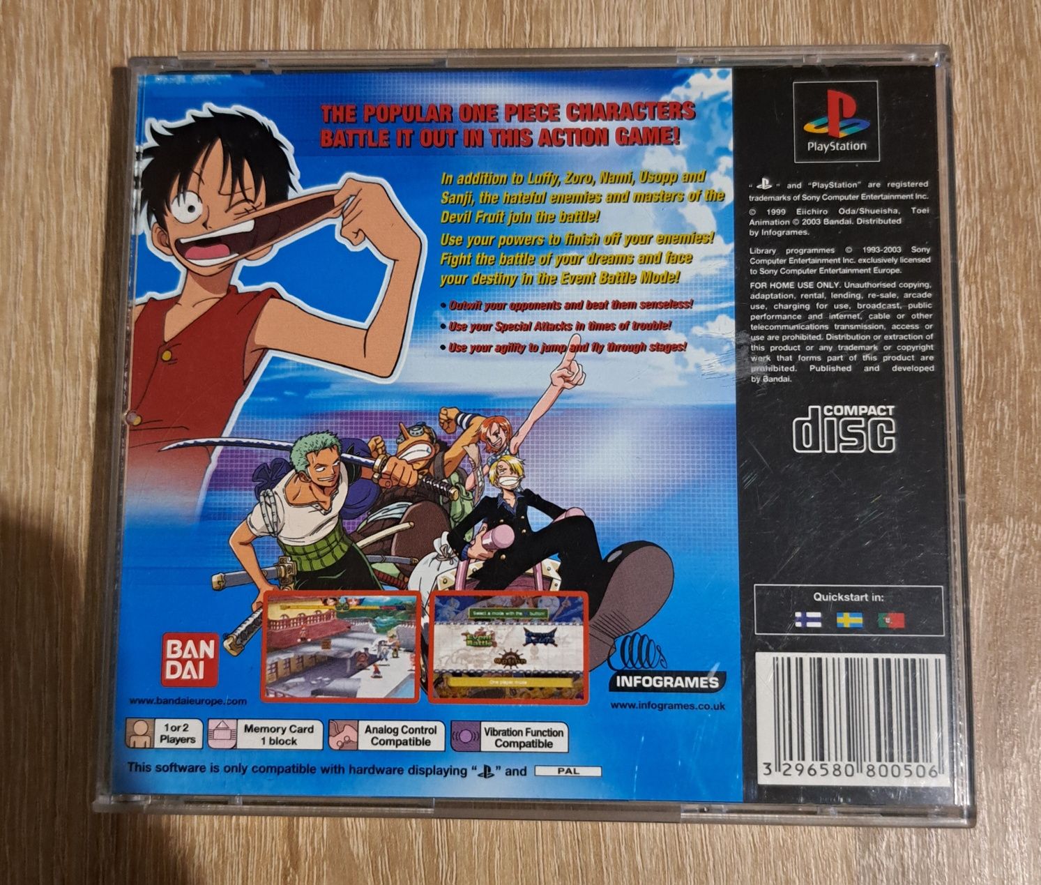 One Piece Grand Battle Ps1 Playstation 1 PAL ANG PSX