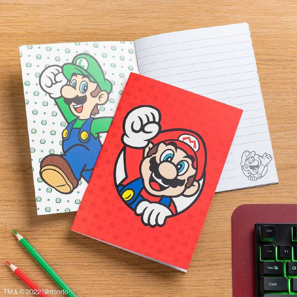 Zestaw 2 Notesów Zeszyty A5 SUPER MARIO Notebooks Nowy Poznań