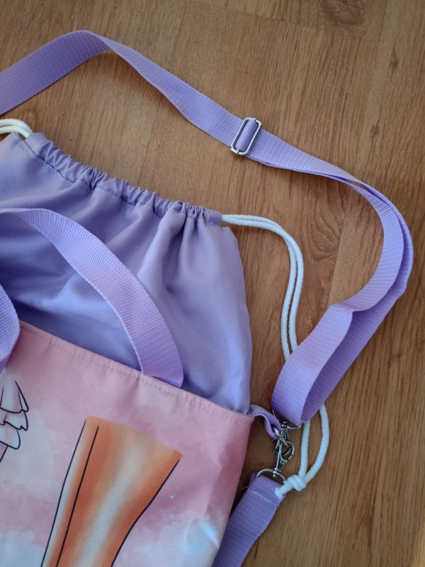 Duża pojemna damska torebka z kominem Handmade
