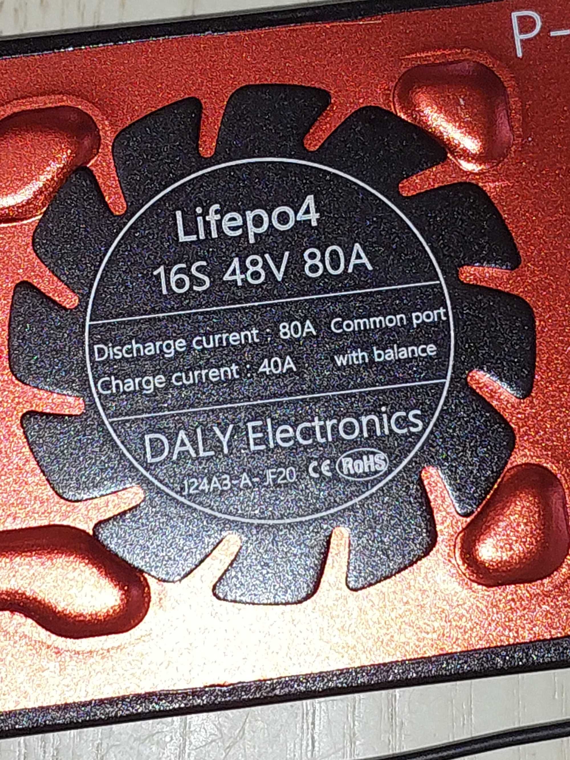 DALY BMS БМС плата защиты  48В 16S LiFePo4 80А