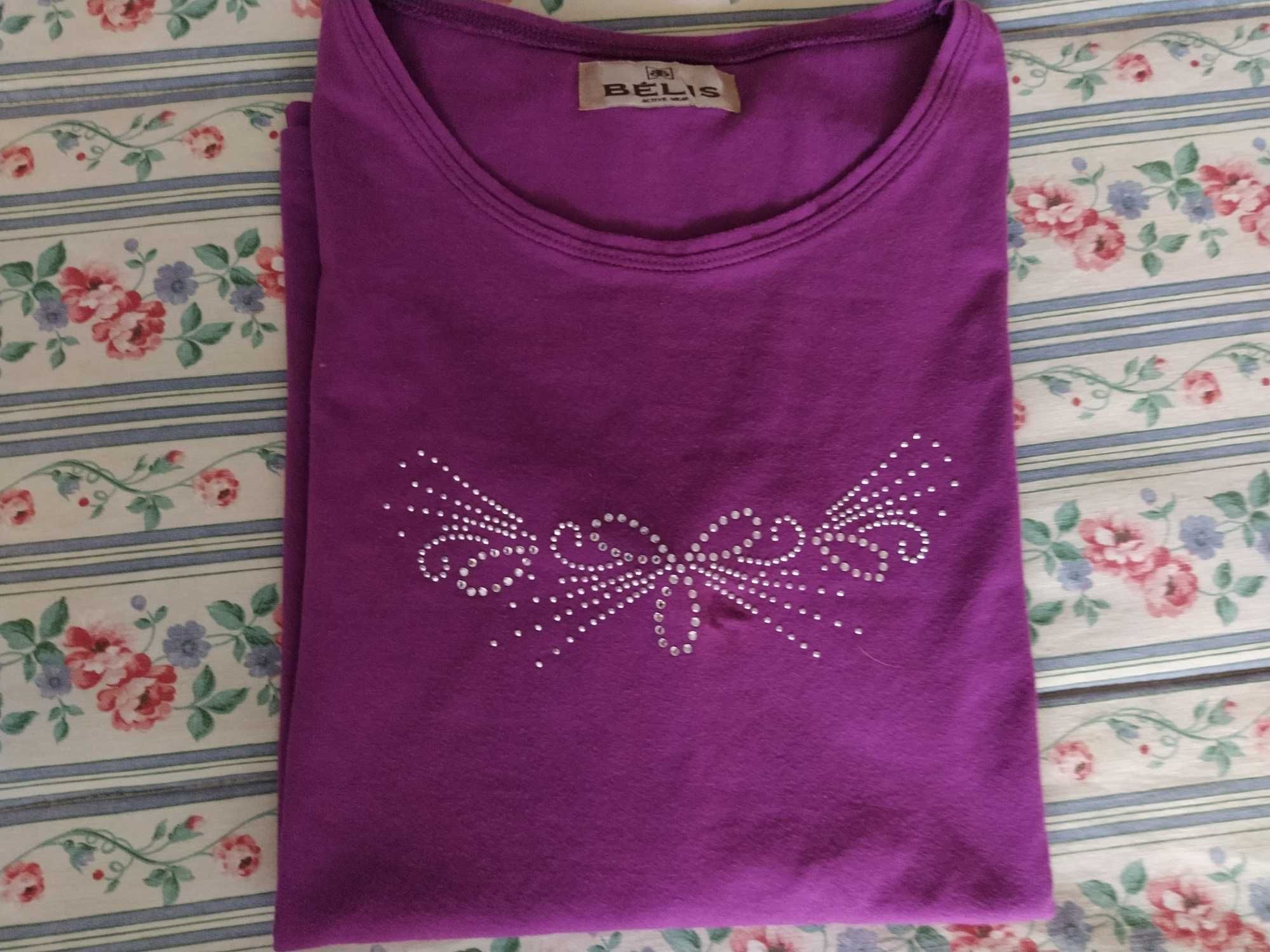 T-Shirt de cor púrpura algodão tam. M