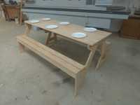 Banco vira mesa articulado  produzido em madeira maciça