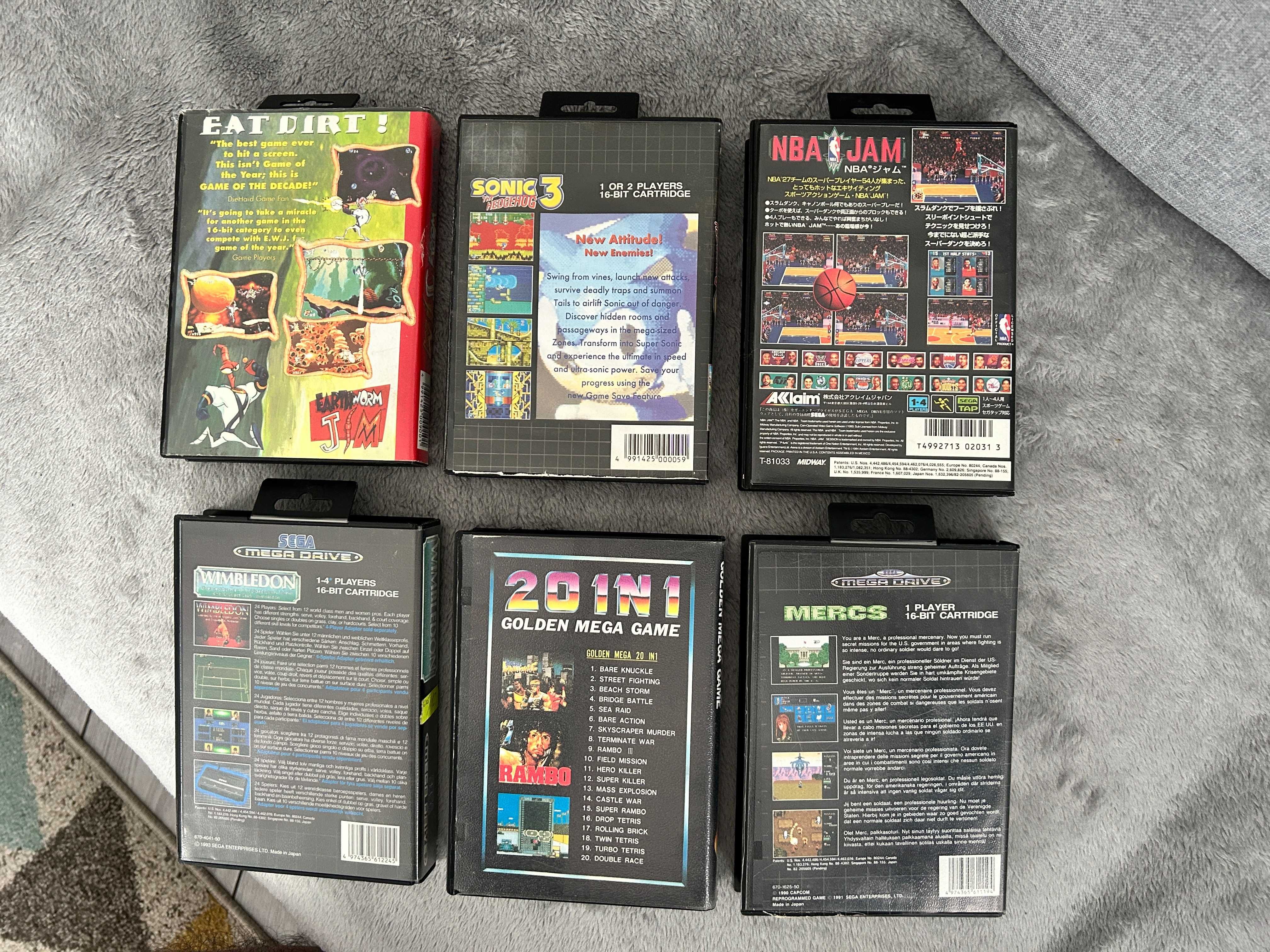 Oryginalne Retro Gry 16 Bit Cartridge