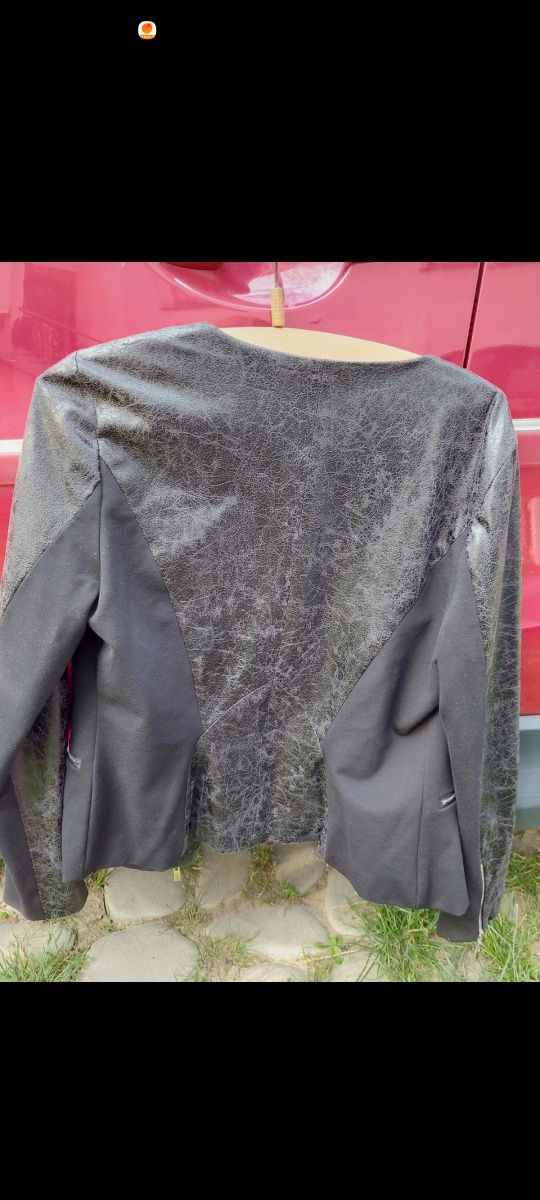 Skórzana kurtka damska czarna rozmiar L,40