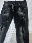 Spodnie czarne szare dziury meskie Dsquared2