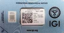 Diamante 0.63 ct SI1 (Pera, castanho amarelado escuro fantasia)