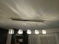 Oświetlenie sufitowe lampa italux pięć kryształów