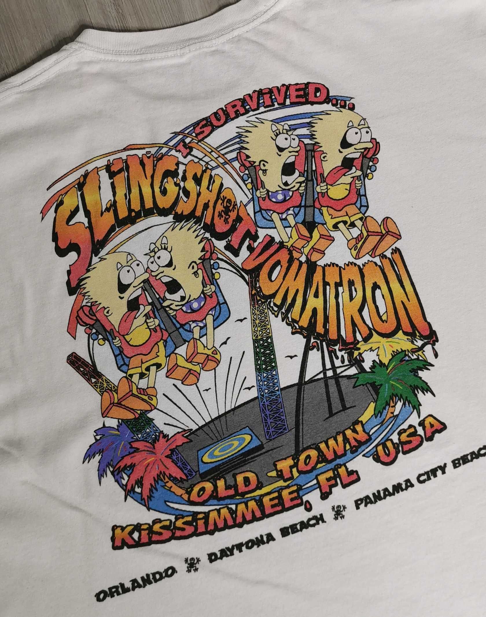 T-shirt Slingshot Vomatron Old Town Kissimmee Florida vintage roz XL